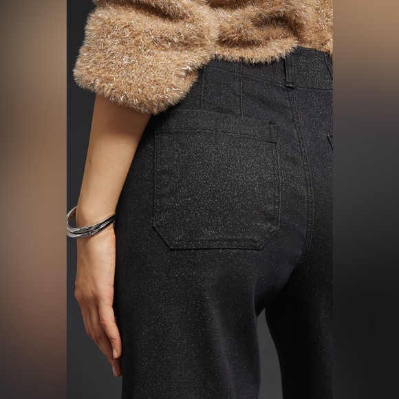✨ Anthro The Colette Sparkle Edition Cropped Wide-Leg Jeans by Maeve - Picture 5 of 11